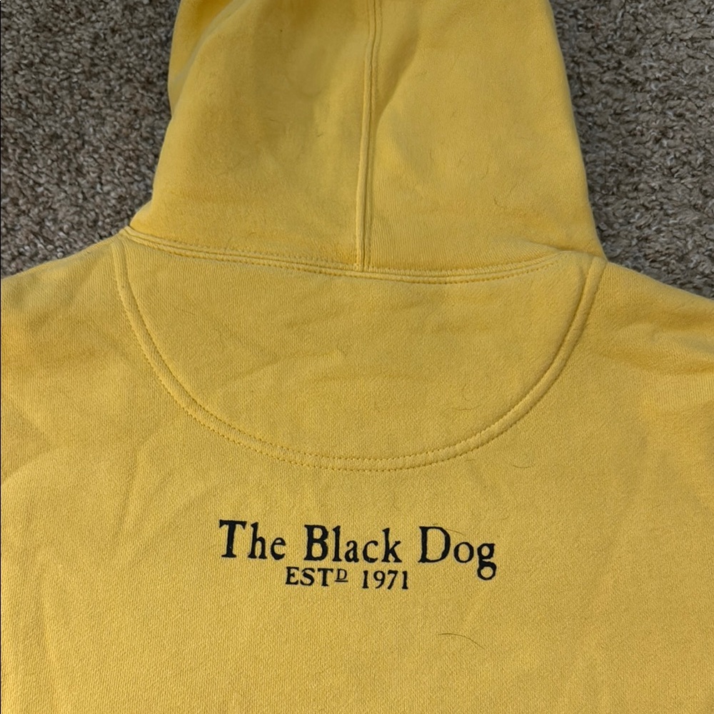 The Black Dog Yellow Hoodie with Black Logo - Picture 3 of 3